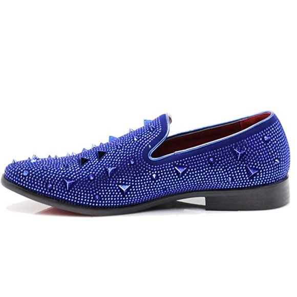 Men's Vintage Spike Dress Loafers Slip On Fashion Shoes Classic Tuxedo Dress 24s - Picture 3 of 7